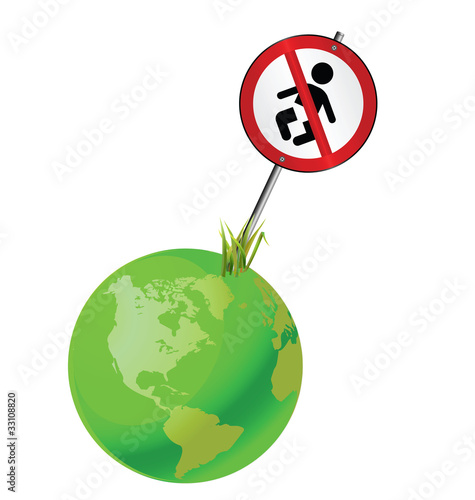 Concept of earth to regulate the growing global population