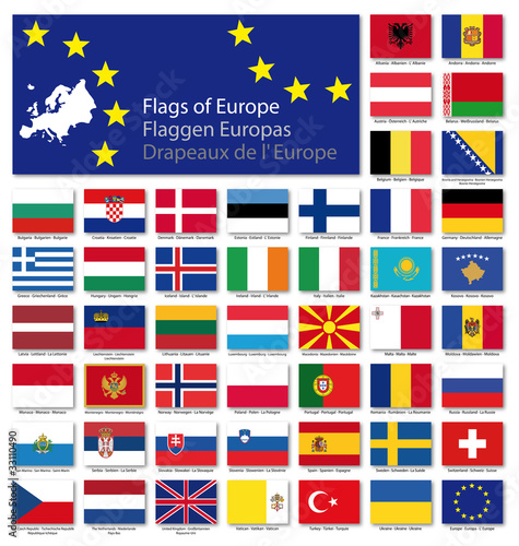 Fahnen Europas