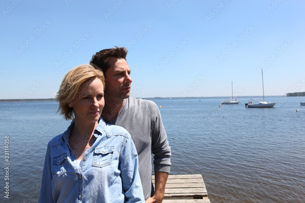 couple on seaside