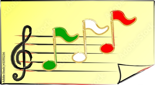 Musica italiana - Italian music Stock Vector