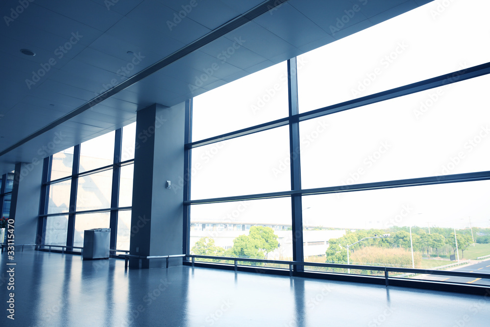 Fototapeta premium office interior with glass wall