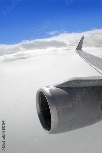 airplane wing aircraft turbine flying