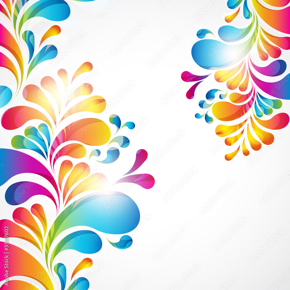 Abstract background with bright teardrop-shaped arches.