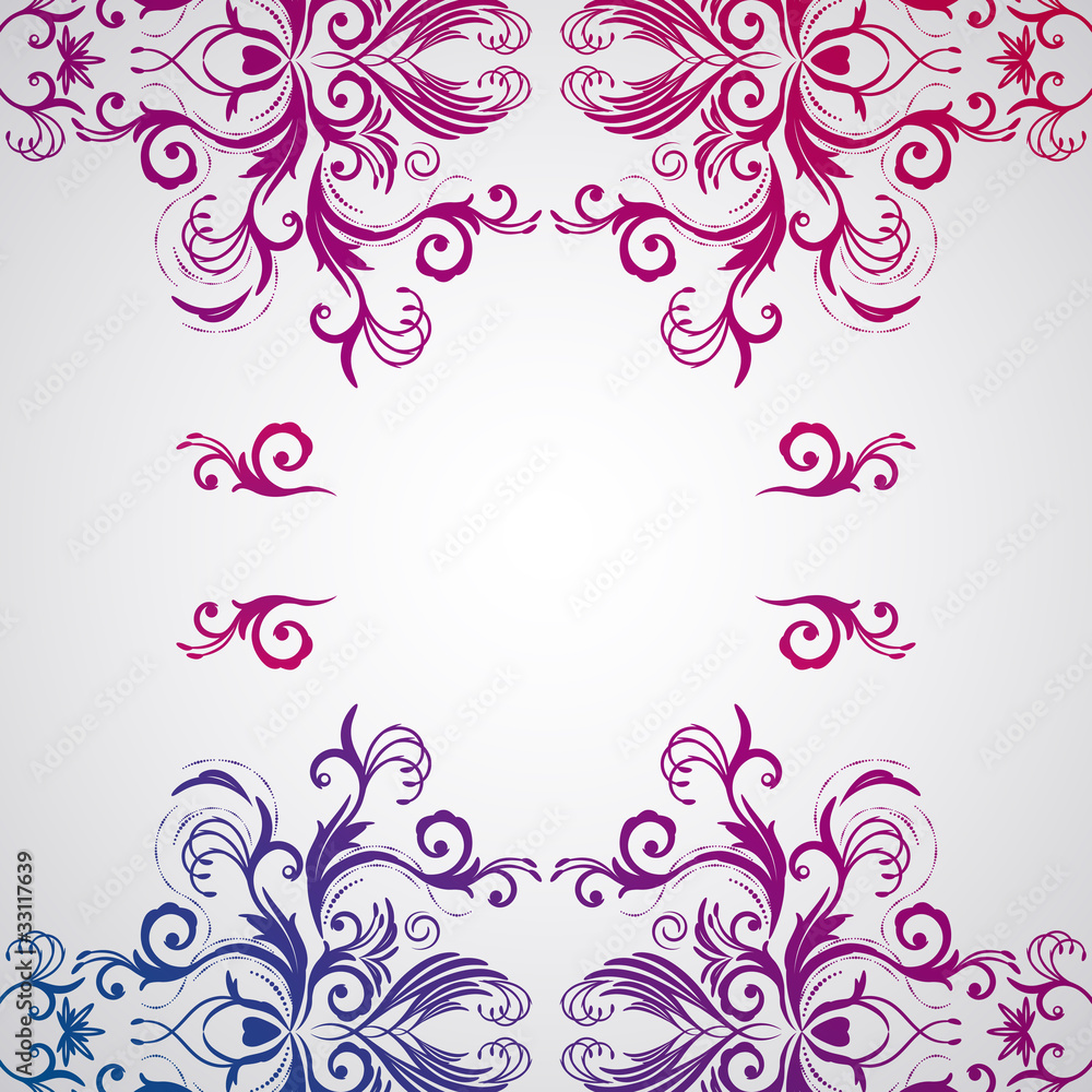 Abstract floral background with oriental flowers. Abstract floral background with oriental flowers.