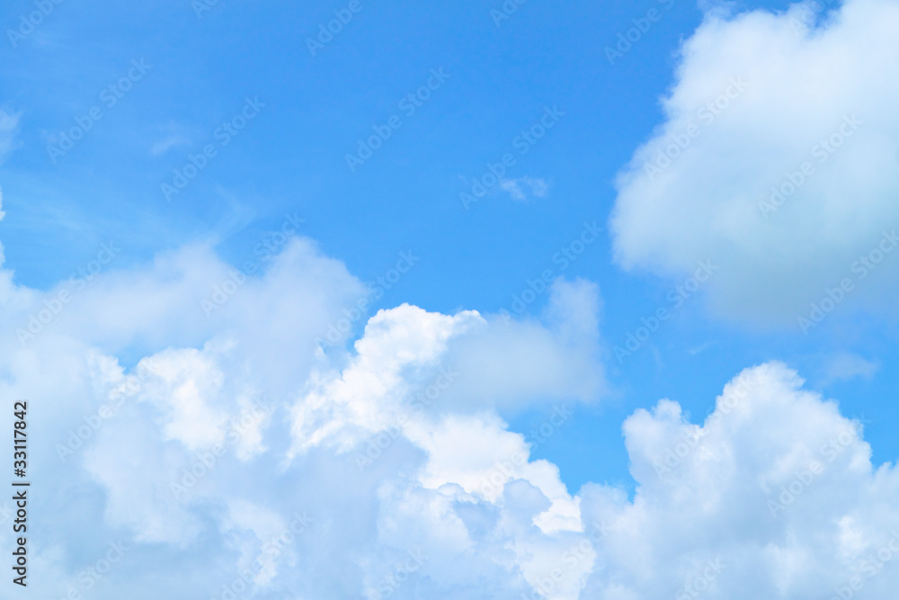 Blue sky with soft color tone