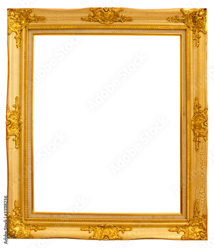 Isolated wooden Photo Frame on white background