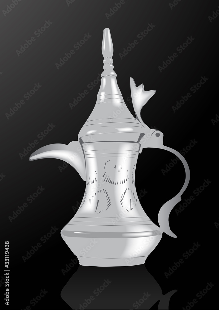 Middle Eastern Arabic Coffee Pot - Vector Illustration Middle Eastern Arabic Coffee Pot - Vector Illustration