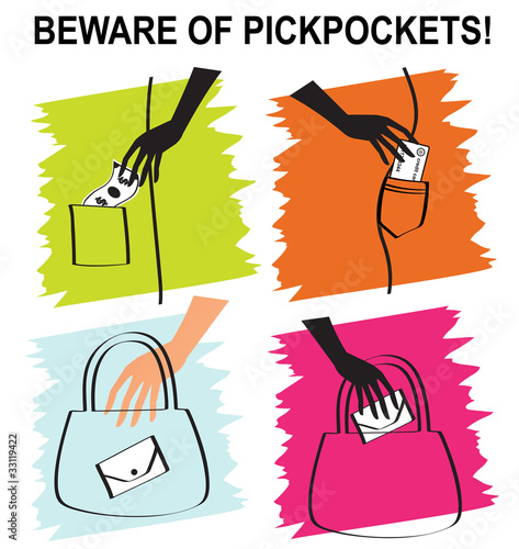 Set of pickpockets icons
