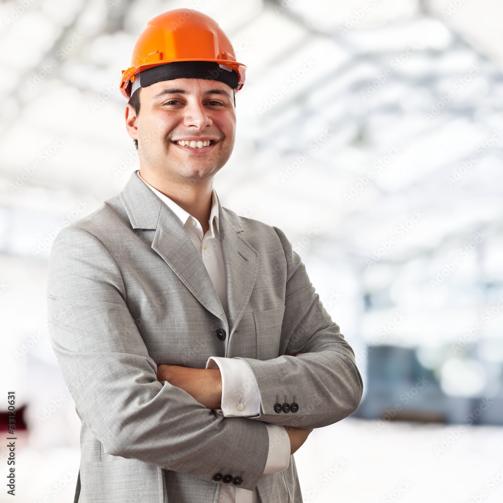 Smiling engineer portrait