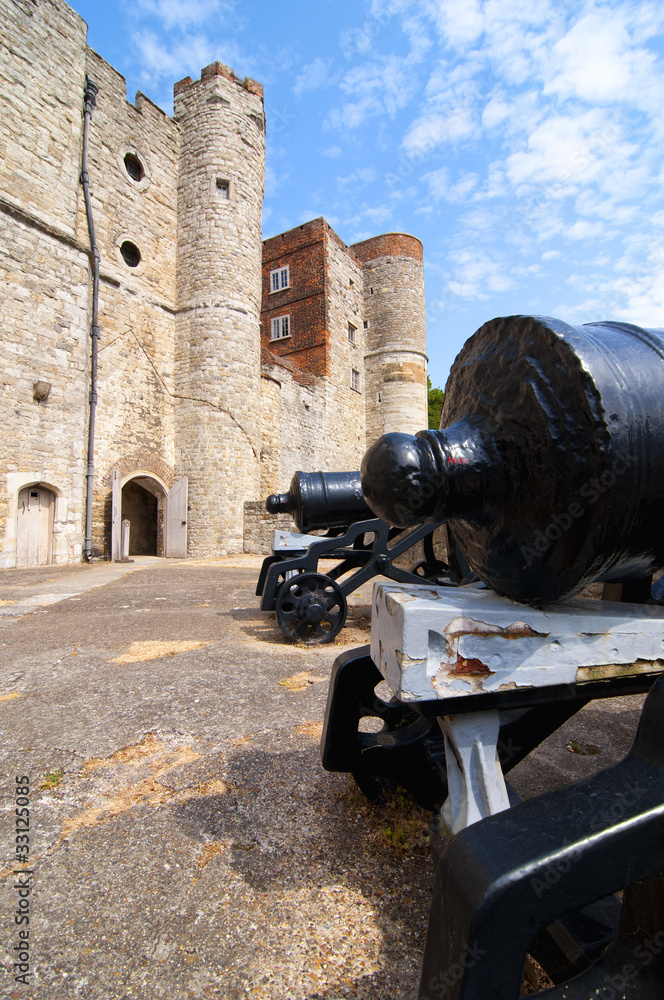 Cannon on the battlements at Upnor castle