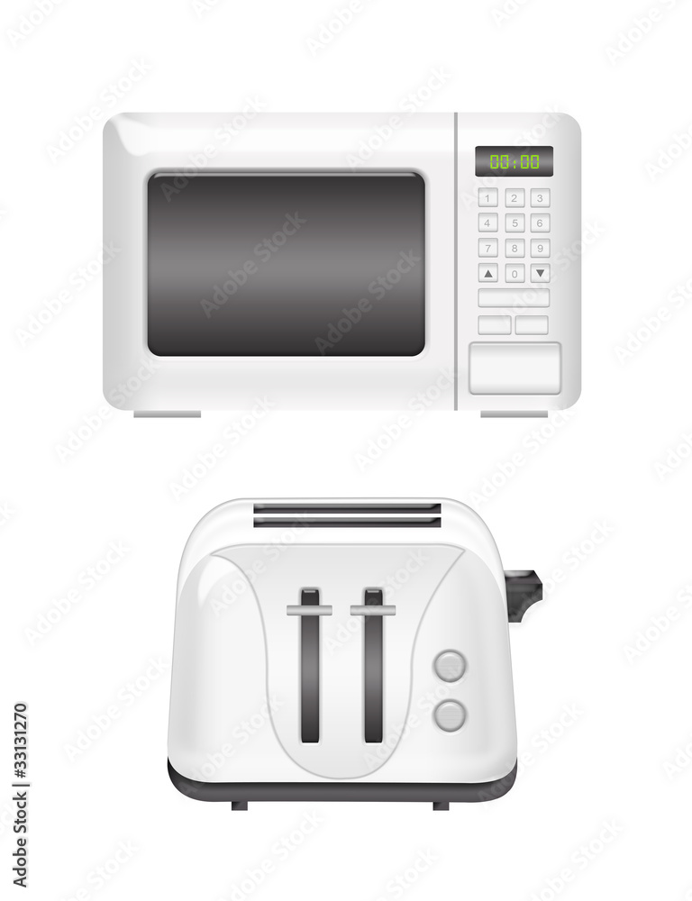 Obraz premium microwave and toaster