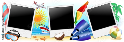 Foto Vacanze Mare Sfondo-Summer Holidays Background-Vector-2