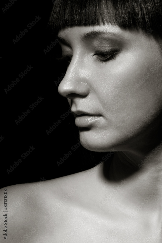 Fototapeta premium Pretty young naked woman portrait