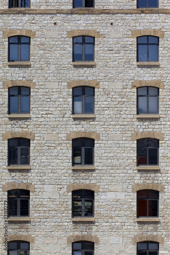 Facade of an old stone building