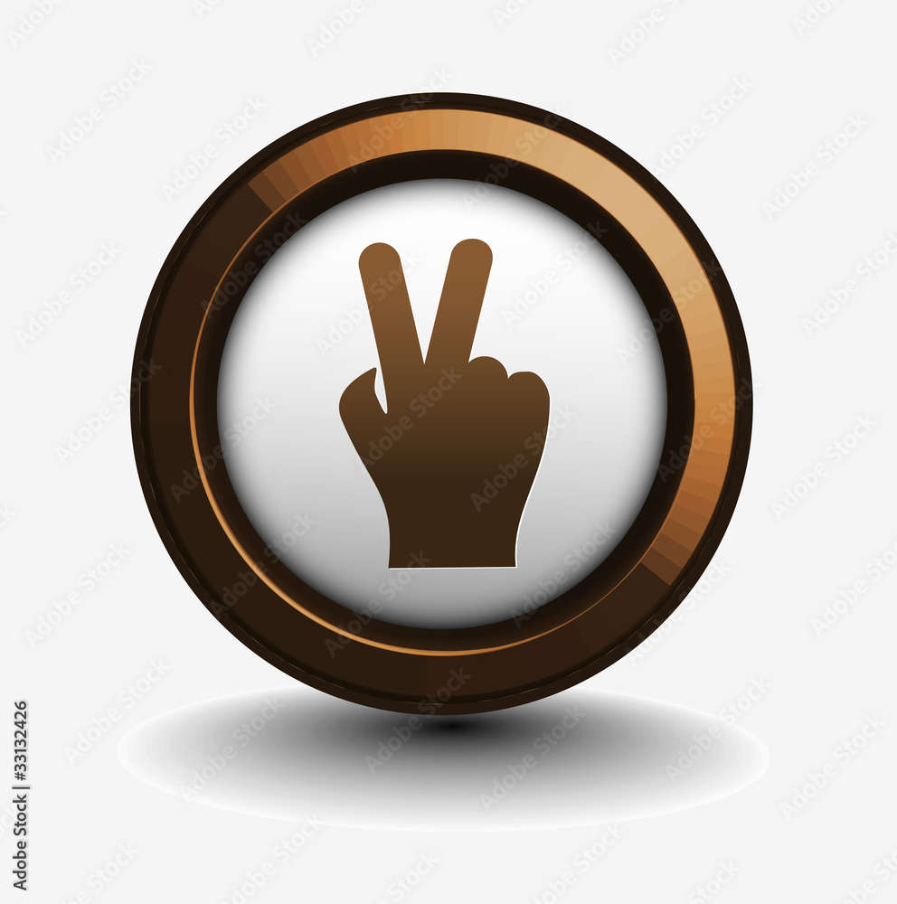 Obraz premium victory web icon