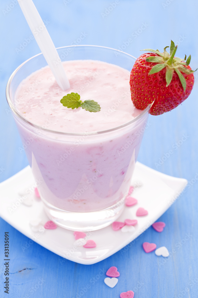 frischer Erdbeershake frischer Erdbeershake