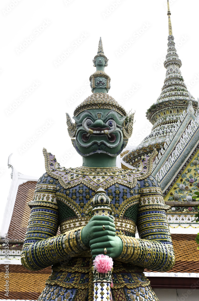 giant in temple Thailand