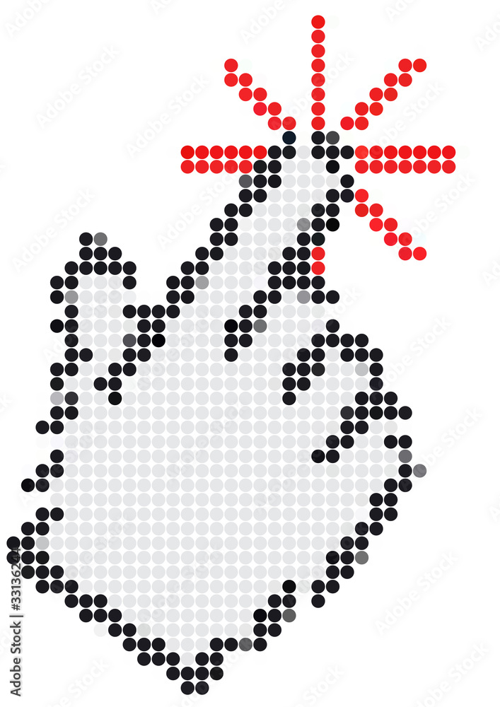 Dot Style Illustration of Hand Cursor Dot Style Illustration of Hand Cursor