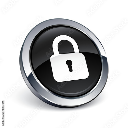 icône bouton internet cadenas sécurité