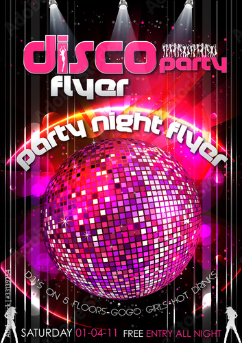 Partyflyer Discokugel