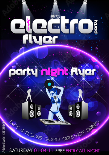 Partyflyer Neon