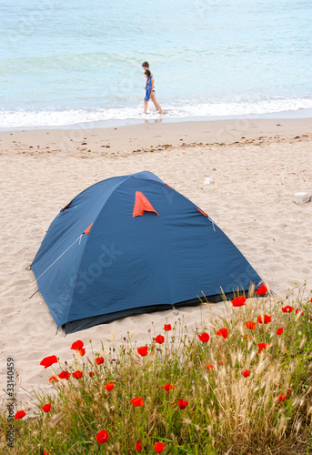 camping sea