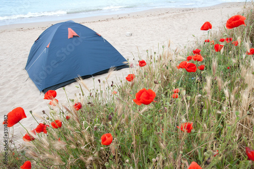 camping sea