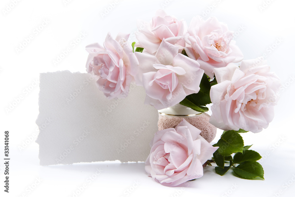 bouquet of roses for romantic greeting cards