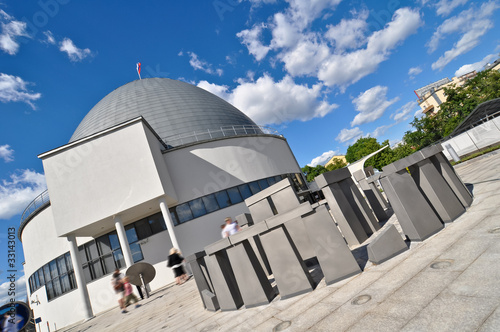 Canvas Print Stone hedge installation. Planetarium.  Moscow. Russia.