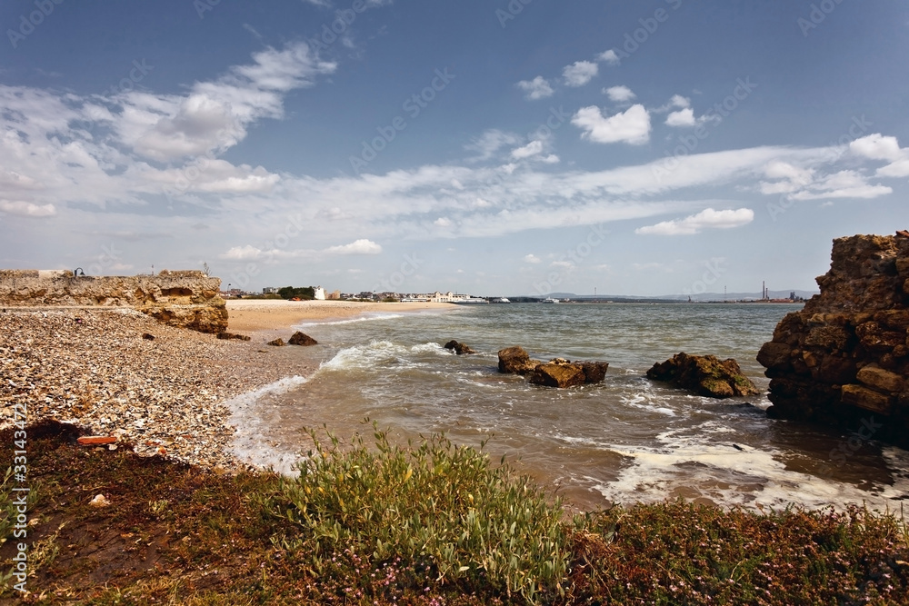 Small beach on the banks of the river Tejo.