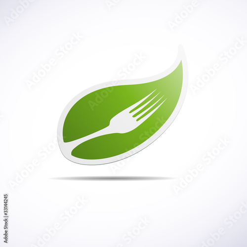 Logo vegetarian cuisine # Vector