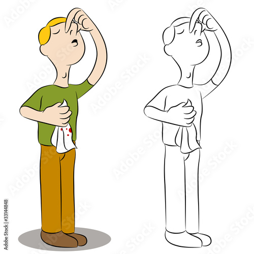 Man Holding Nose