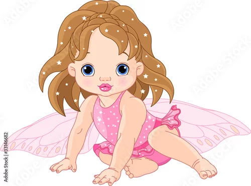 Naklejka na ścianę Urocza mała wróżka