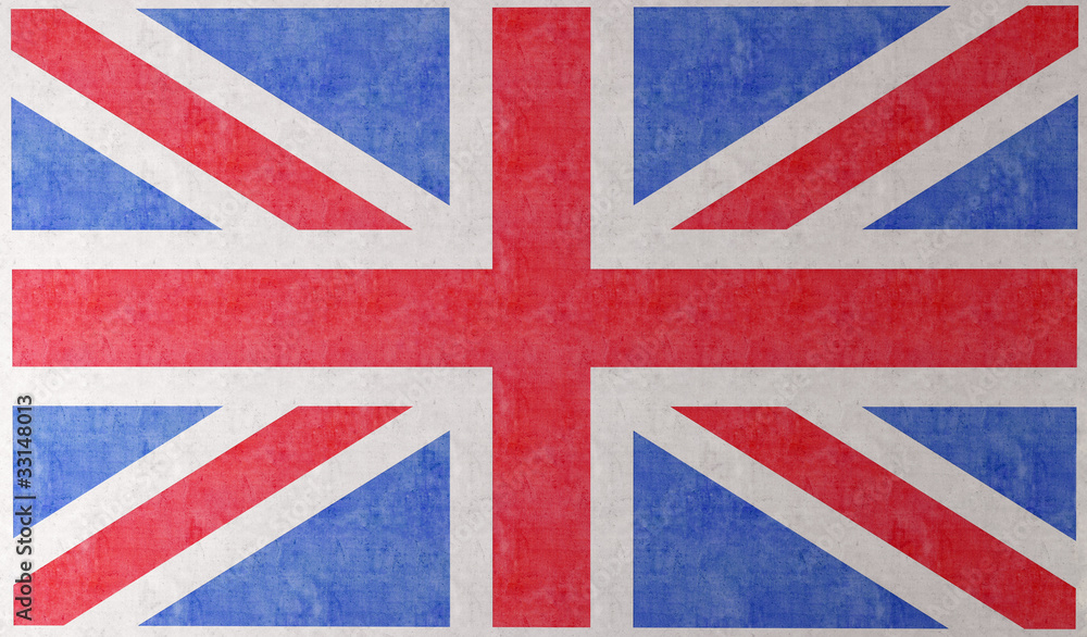 Fototapeta premium england flag on wall