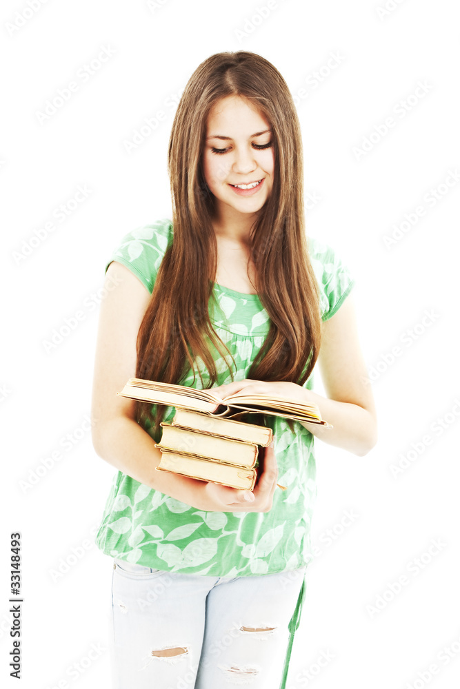 Teenage Girl Reading a Book Teenage Girl Reading a Book