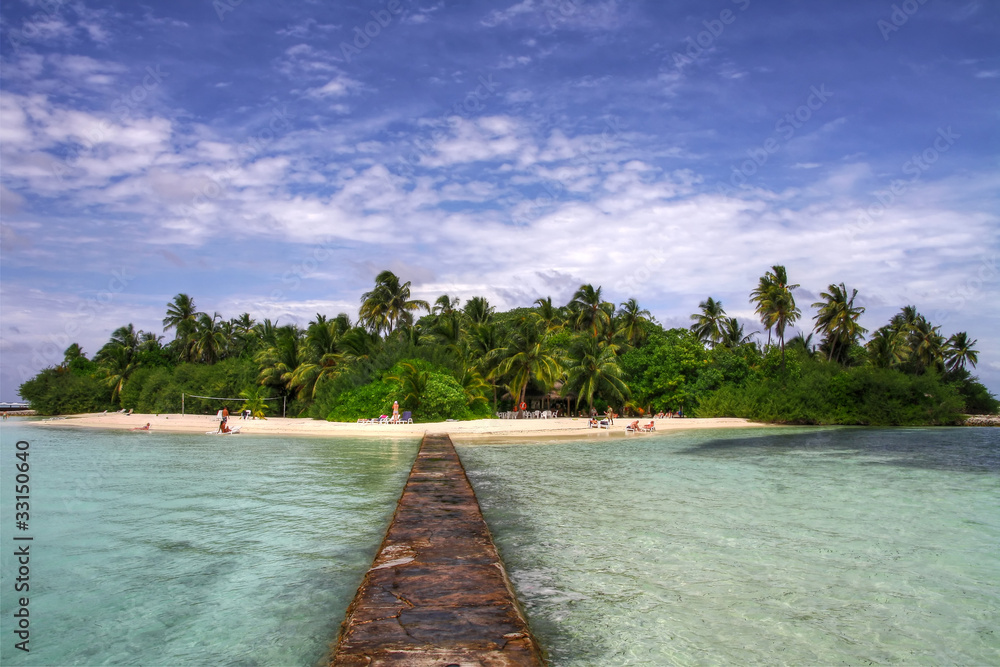 Tropical island with perfect beach - Maldives