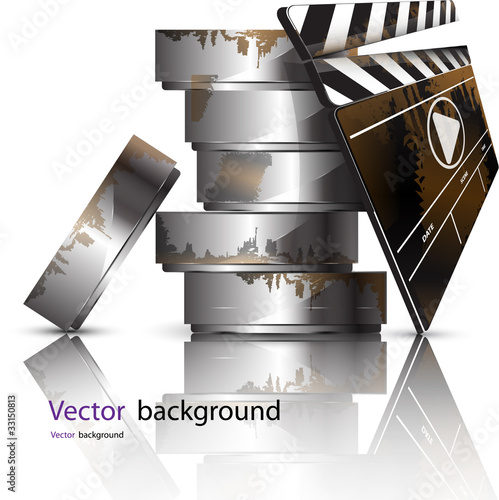 Vector format movie clapper board