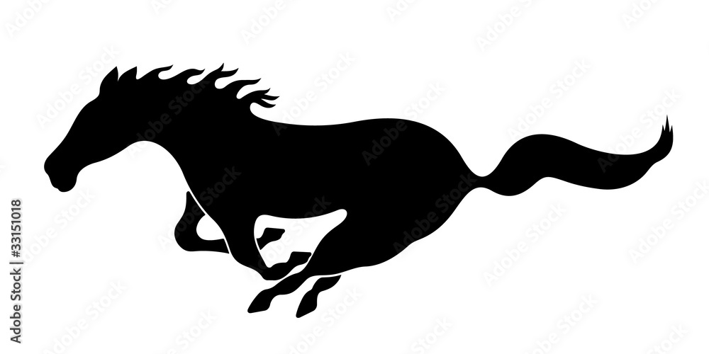 Obraz premium Wild Horse stencil image