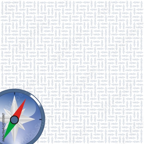 compass on arrows background