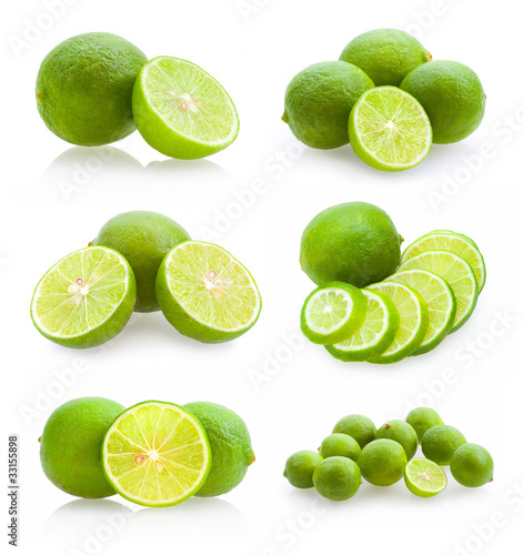 set of lime (limequat) images
