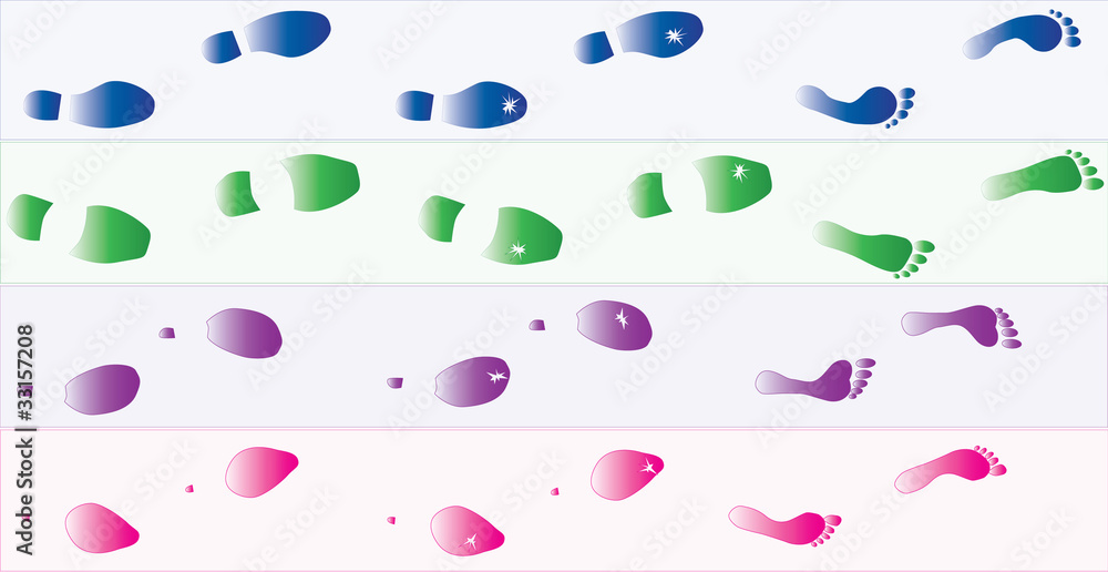 Shoes-Foot print Shoes-Foot print