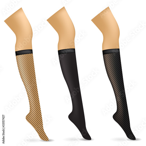set of sexy stocking isolated on white background