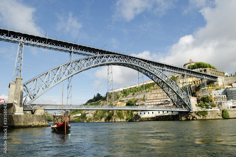 dom luis bridge in porto portugal