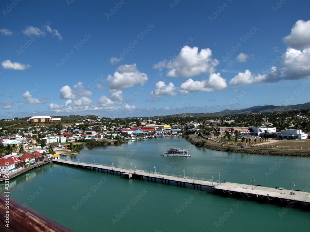 A view overlooking the beautiful island of Antigua