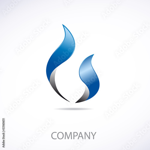 Logo natural gas 3d # Vector