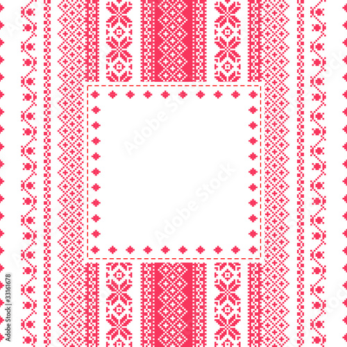 Embroidery frame in folk style