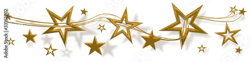 Sterne Gold auf Weiß - banner 02