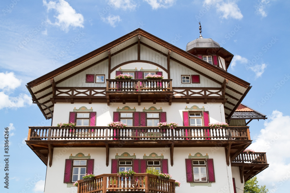 Typisches Wohnhaus in Oberbayern
