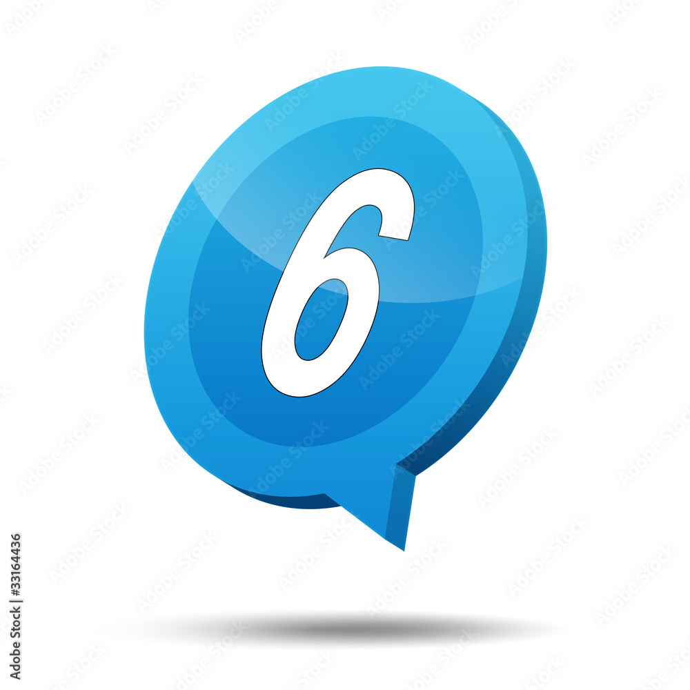 Icono 3d numero 6 Icono 3d numero 6