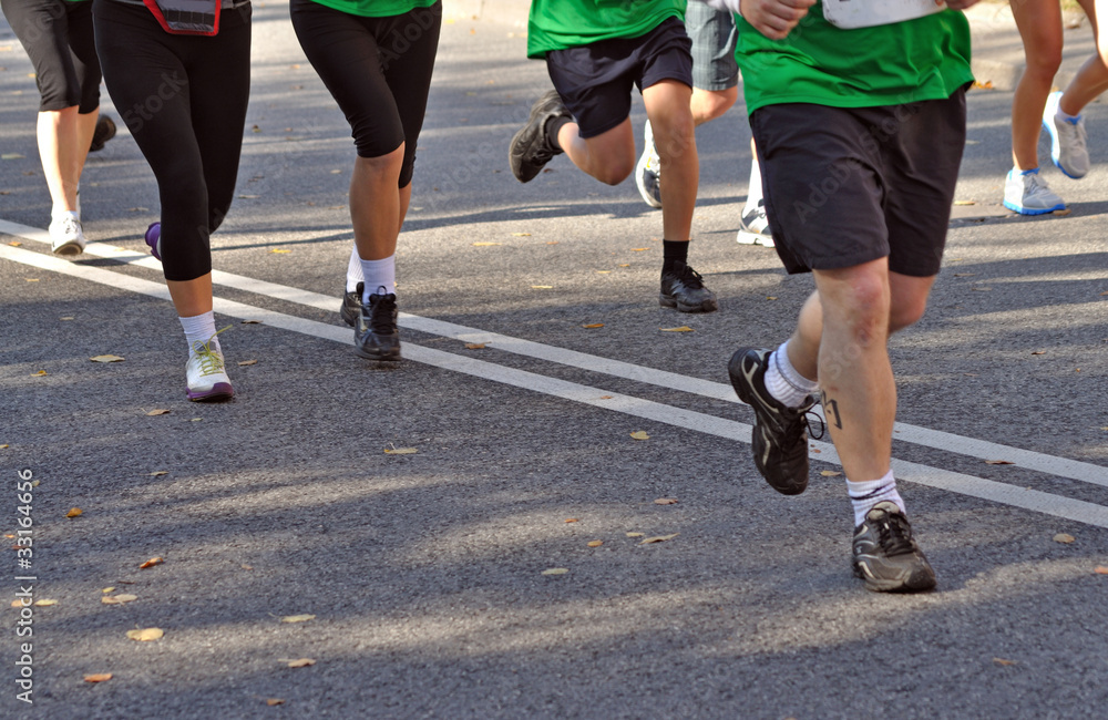 Legs of Marathon Runners